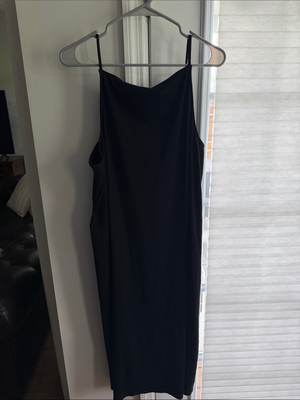 Old Navy black midi tank dress